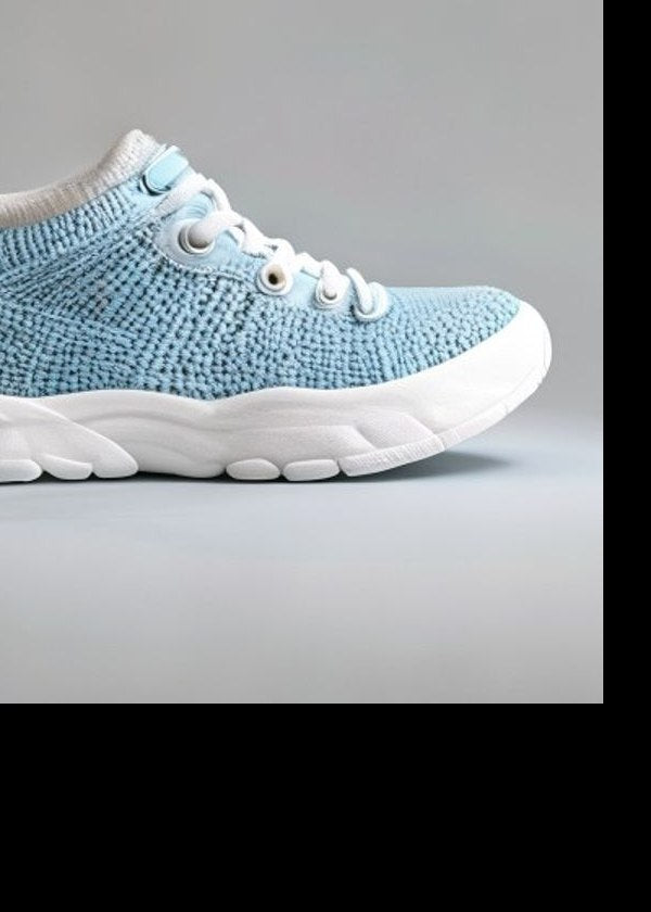 Ice Blue Knit Sneaker - detail view 3