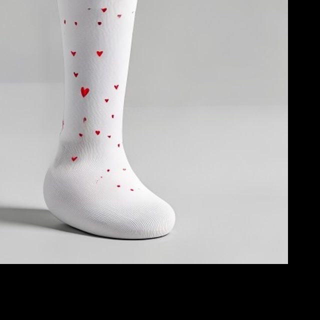Hearts Print Crew Socks - detail view 2