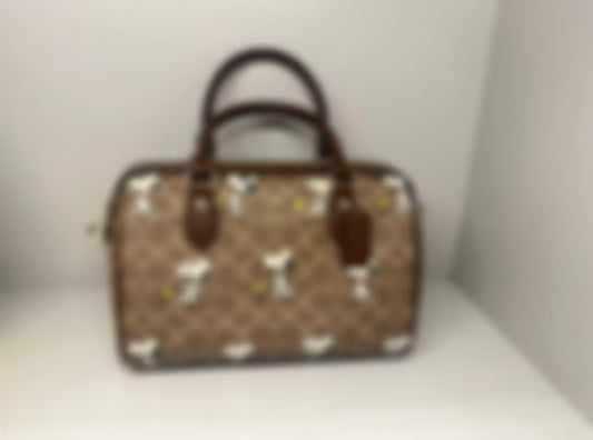 X Peanuts Rowan Satchel Bag Signature Canvas