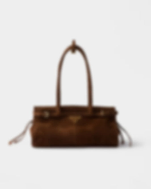 Bonnie medium suede handbag