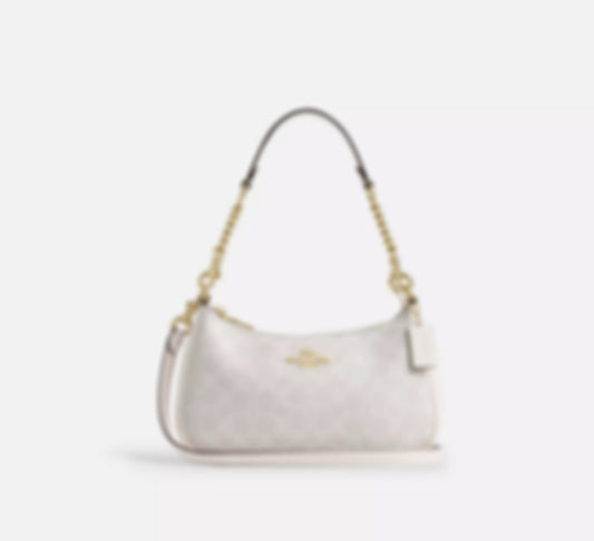 Teri Shoulder Bag - White & Pink