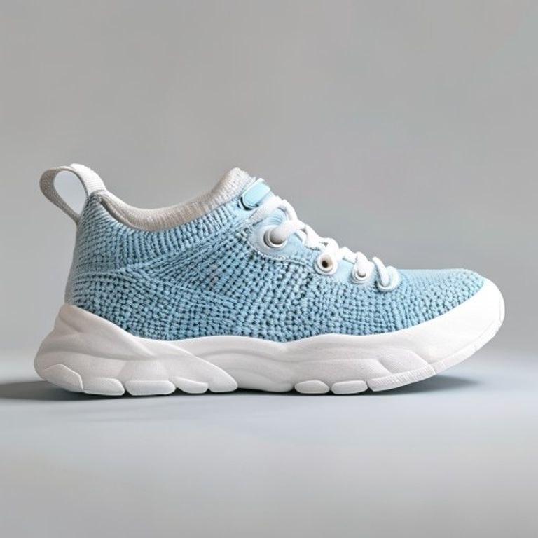 Ice Blue Knit Sneaker